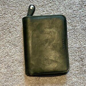 Vintage Coach Black Zip Credit Card Compact Case 6998